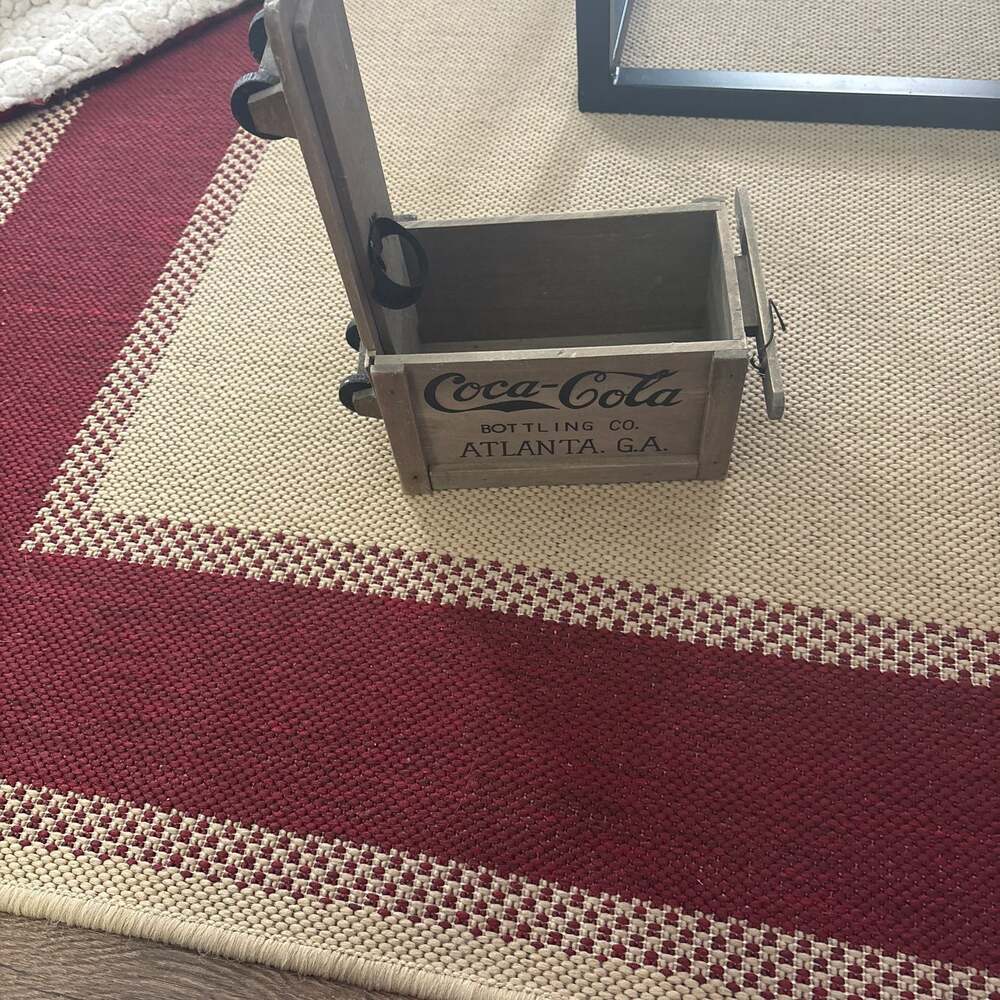 COCA-COLA BOTTLING CO. ATLANTA GA. MINIATURE WOODEN BOX DERBY CART (1E)